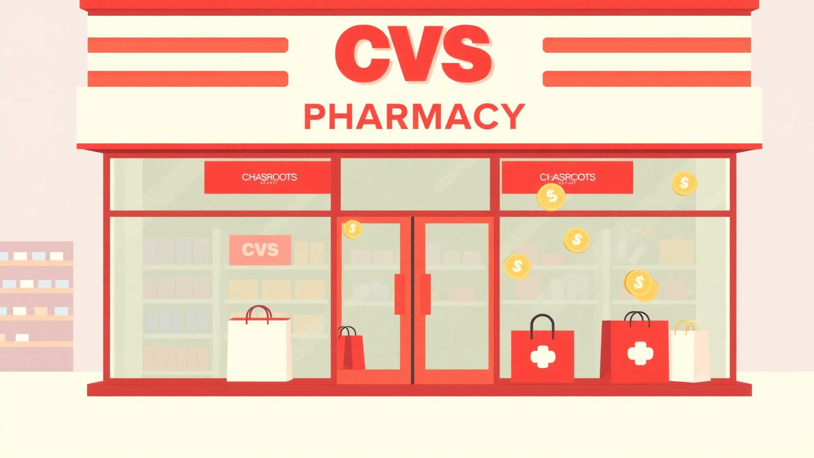 CVS pharmacy storefront with cashback coins
